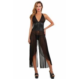 Rebeccatils Loveshop dans le 75 Robe Longue Wetlook Voile Corset