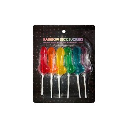 Rebeccatils Loveshop dans le 75 Rainbow Sucette Pénis X6 Saveur