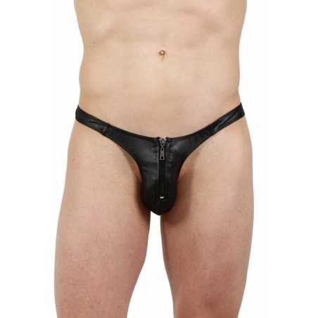 Rebeccatils Loveshop dans le 75 Mini String Homme Wetlook Zip