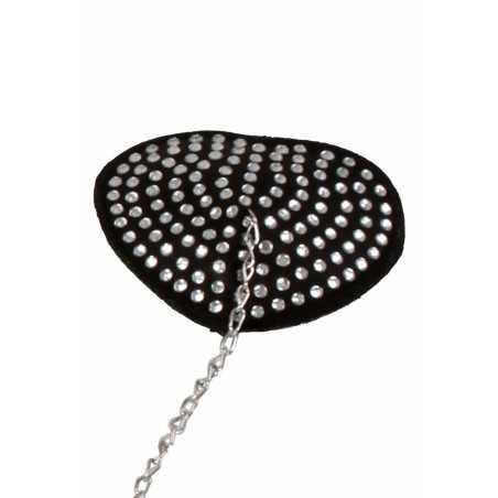 Rebeccatils Loveshop dans le 75 Nipple Coeur Noir Strass et