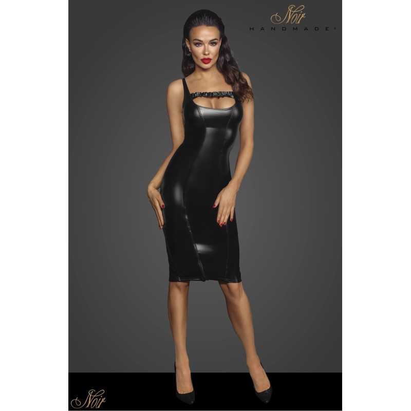 Rebeccatils Loveshop dans le 75 Robe midi moulante wetlook zip