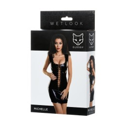 Rebeccatils Loveshop dans le 75 Michelle Robe Wetlook Noir