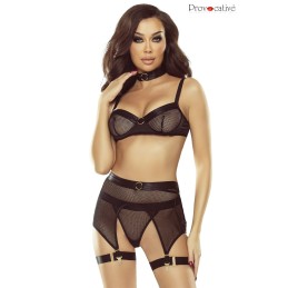 Rebeccatils Loveshop dans le 75 Fishnet Ensemble Noir 4 Pcs