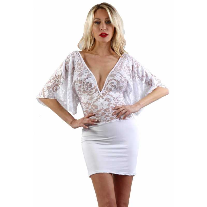 Rebeccatils Loveshop dans le 75 Robe blanche haut dentelle