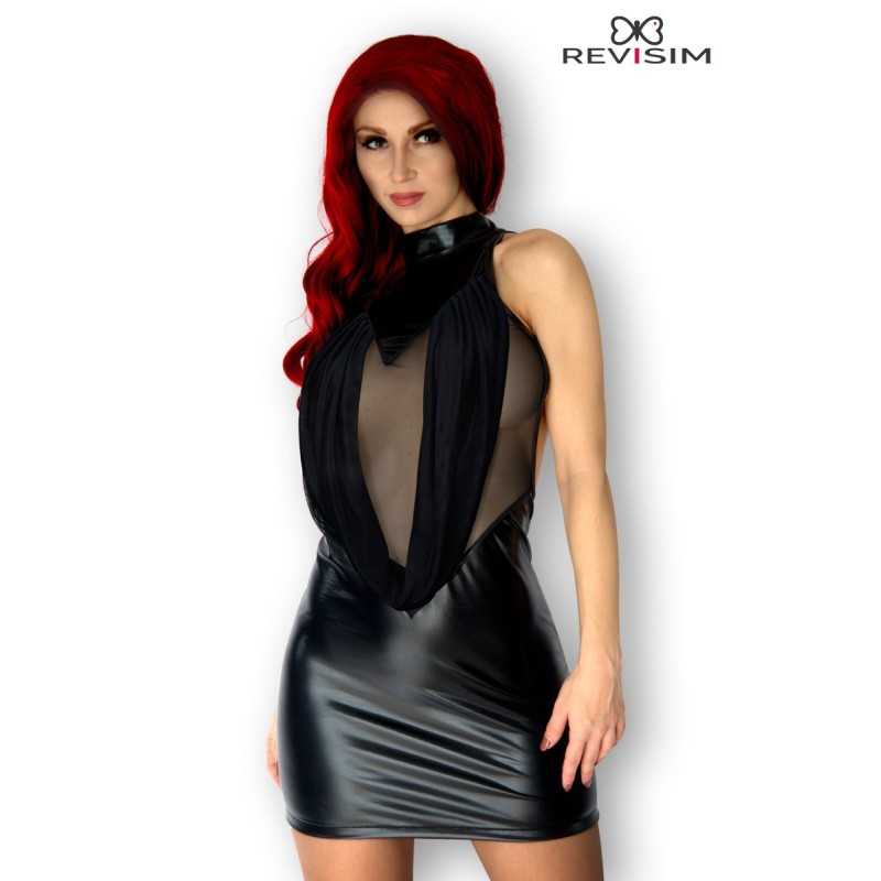 Rebeccatils Loveshop dans le 75 Luna Robe Noire Wetlook et