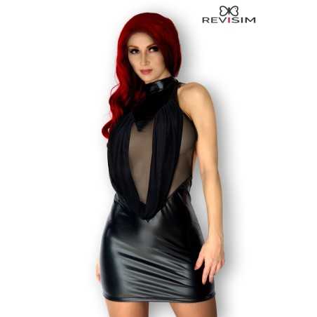 Rebeccatils Loveshop dans le 75 Luna Robe Noire Wetlook et