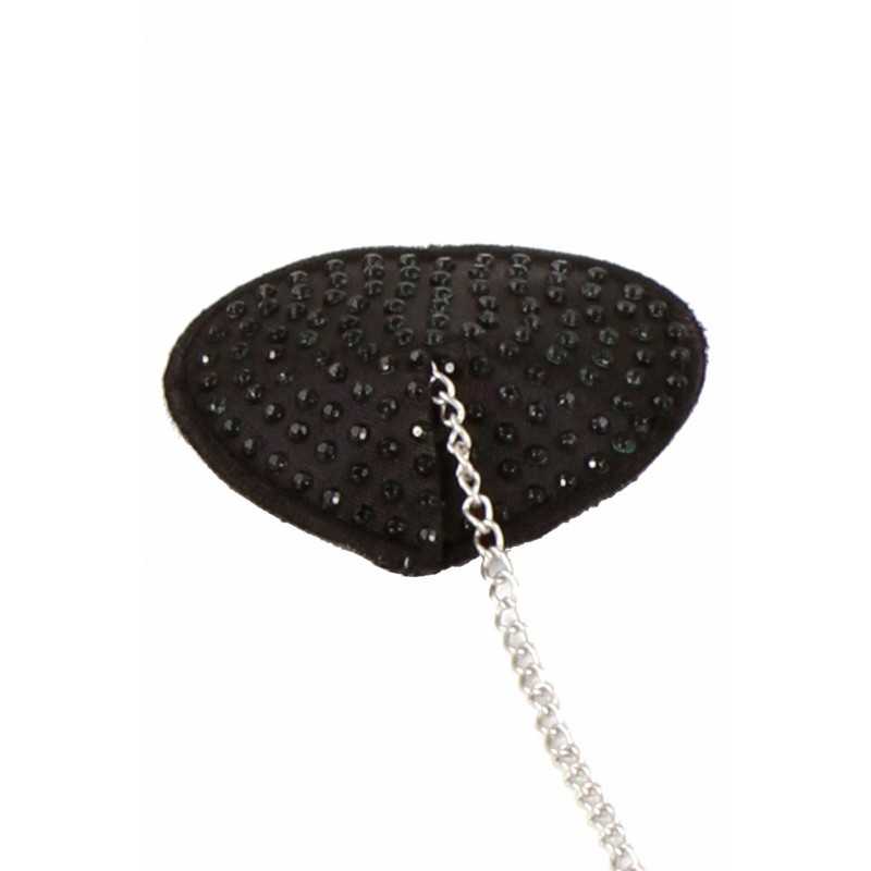 Rebeccatils Loveshop dans le 75 Nipple Coeur Noir Strass et