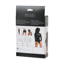 Rebeccatils Loveshop dans le 75 Alessia Body wetlook noir zipé