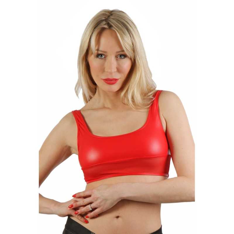 Rebeccatils Loveshop dans le 75 Top brassière wetlook micro