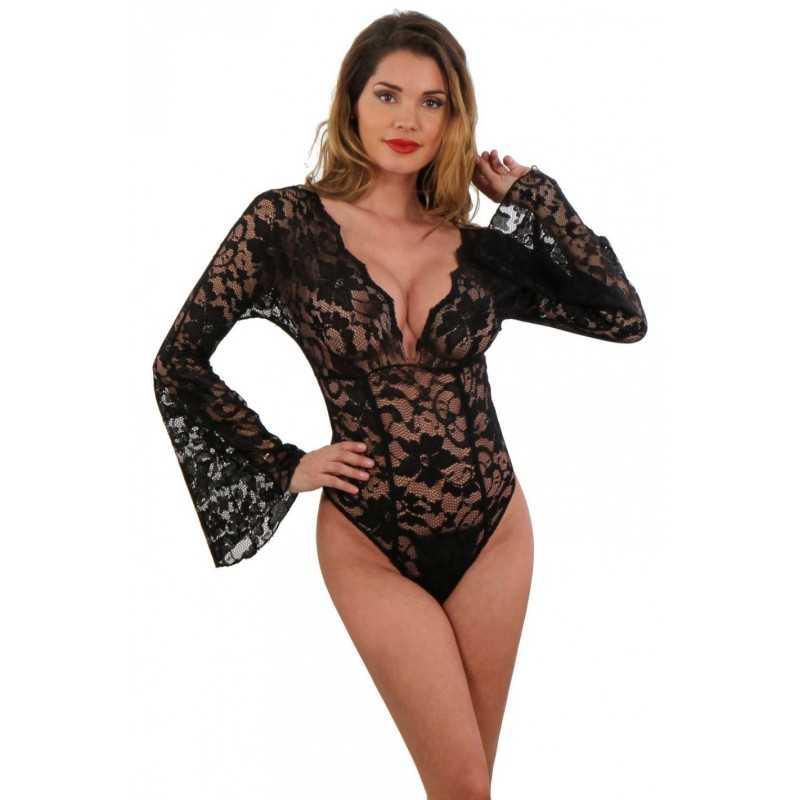 Rebeccatils Loveshop dans le 75 Body dentelle noire manches